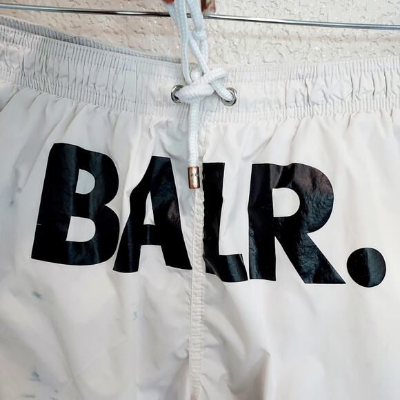 BALR. White Swim Trunks with Interior Lining - Picture 3 of 7